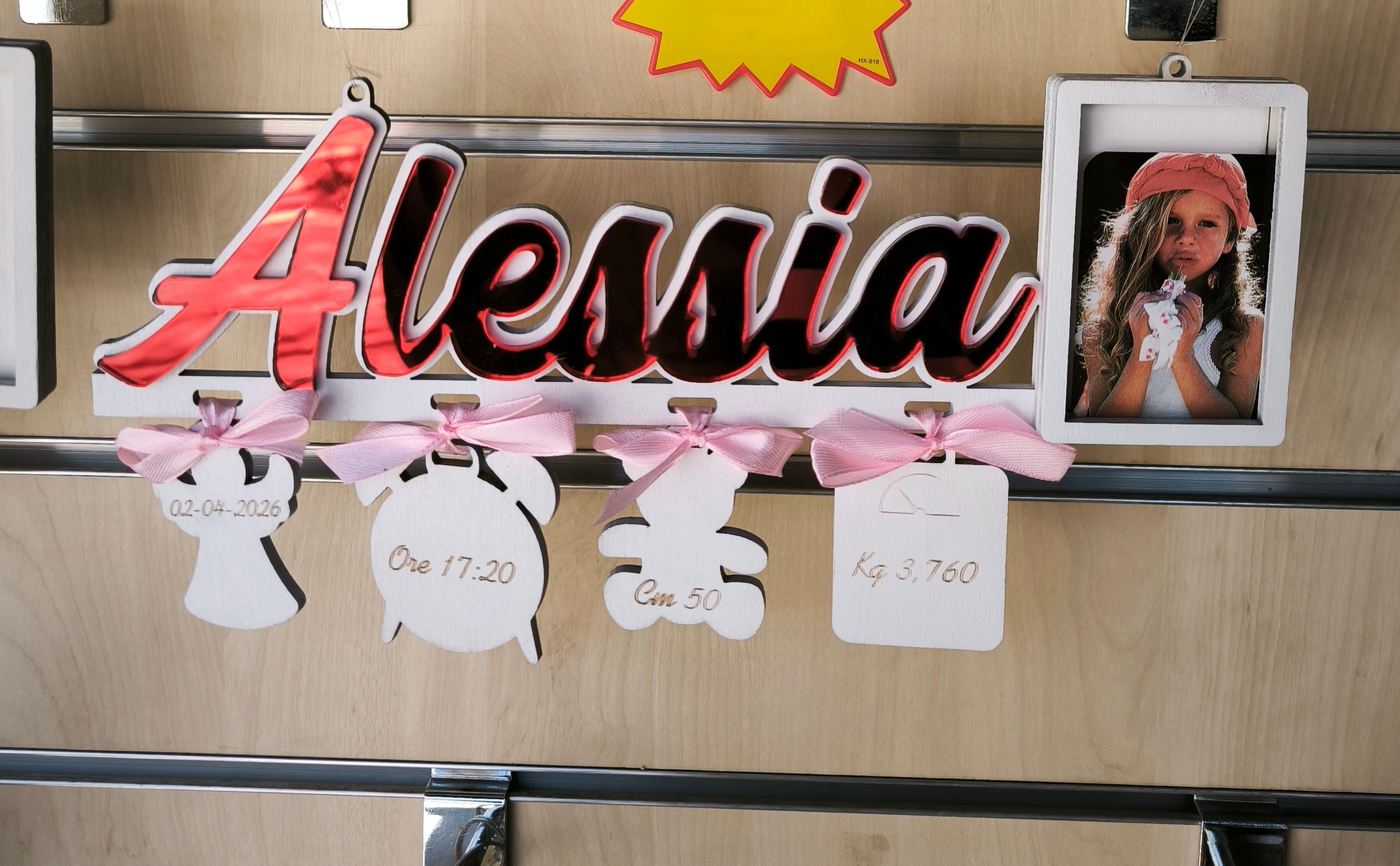 Fiocco Nascita Personalizzato "BIMBA"