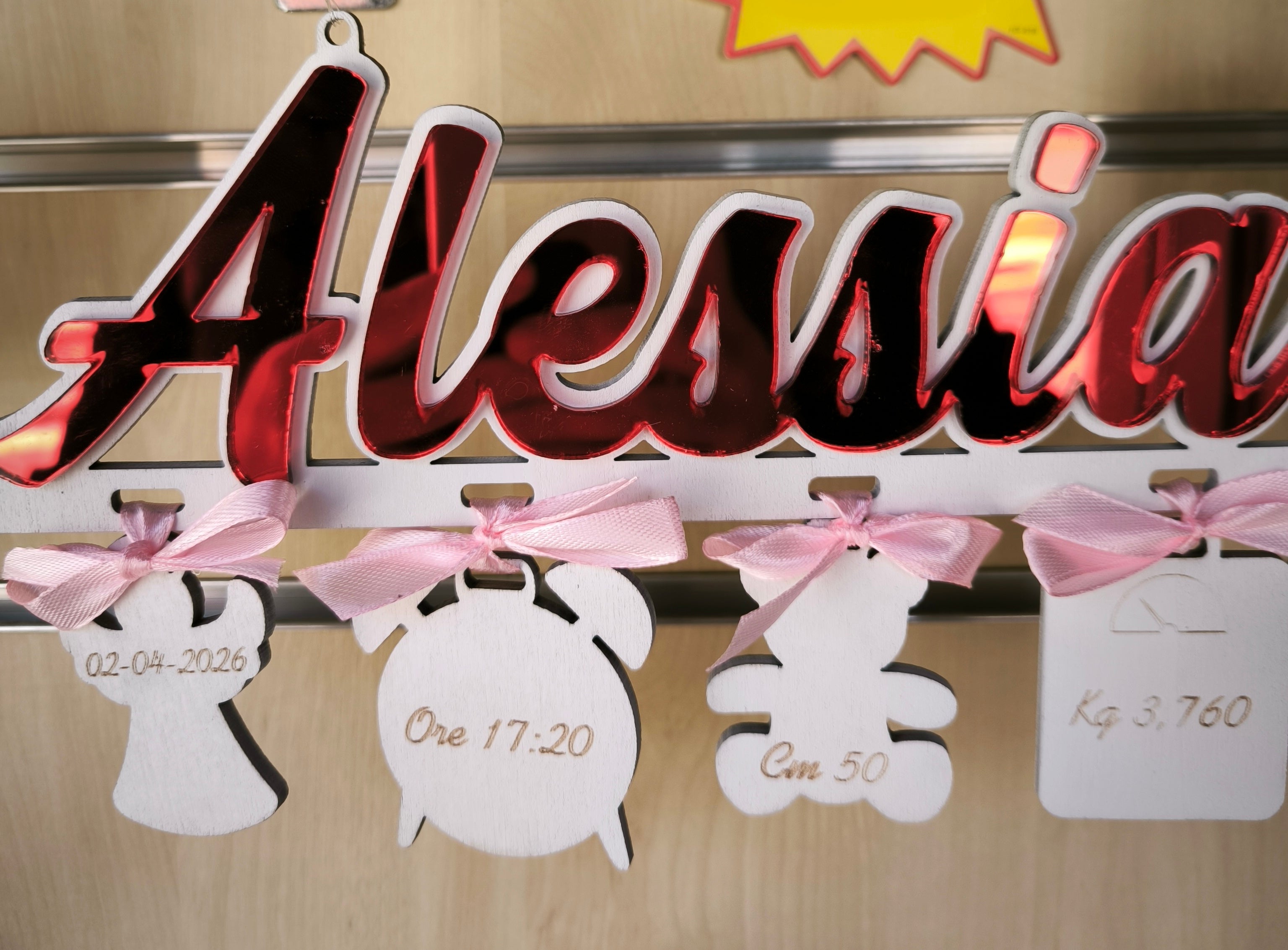 Fiocco Nascita Personalizzato "BIMBA"